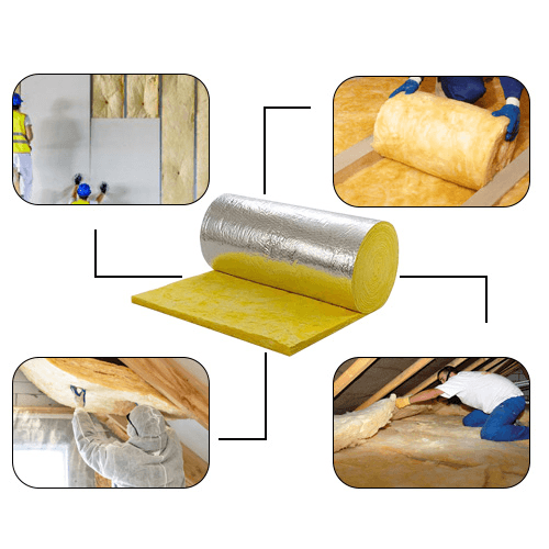 HEATPROOF Glass Fiber Wool 50mm – Aluminium Foil Faced Insulation Blanket