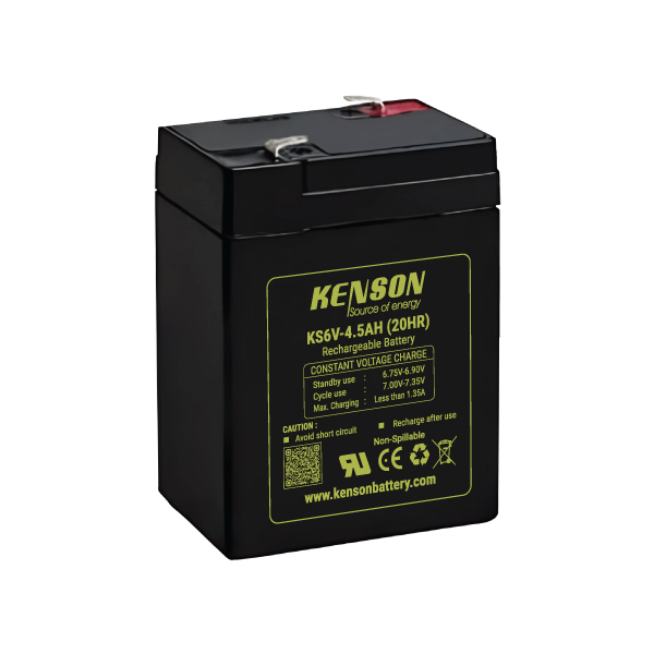 KENSON 6V 4.5Ah Rechargeable Sealed Lead Acid (SMF) Battery KS6-4.5AH