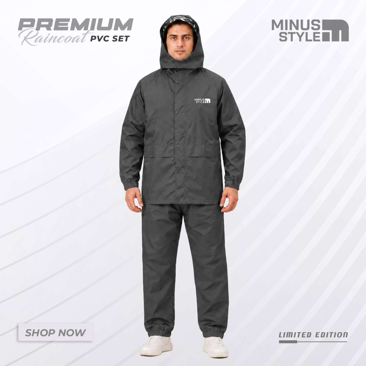 Full Velcro - 100% Water Proof Raincoat with Seam Sealing