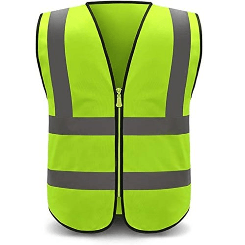 High Visibility Reflective Safety Vest with Zipper
